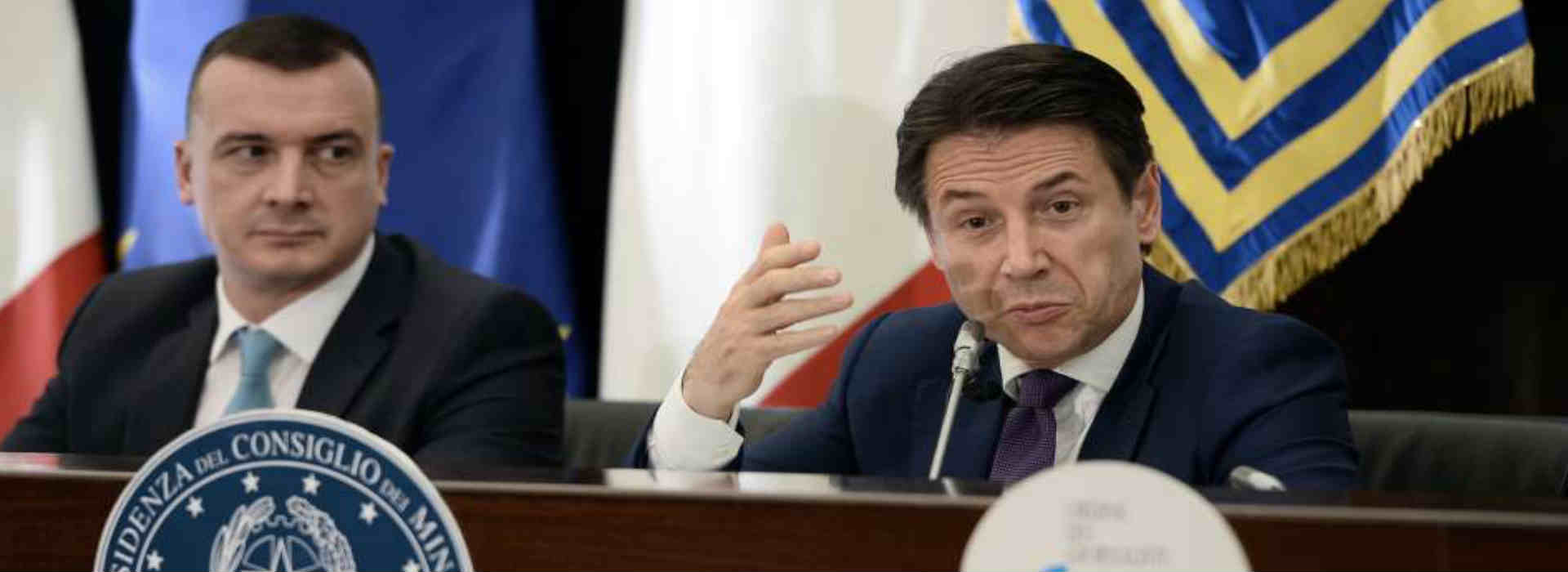 Rocco Casalino e Giuseppe Conte